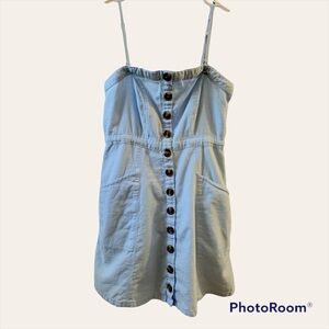 American Eagle Outfitters Denim Like Mini Dress Size Small light Blue
